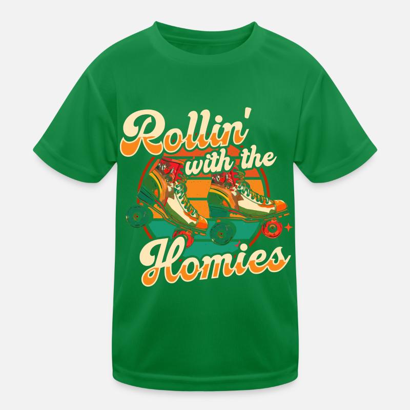 Rollerskates Funny 80er Roller Disco Skating Kinder Funktions-T-Shirt