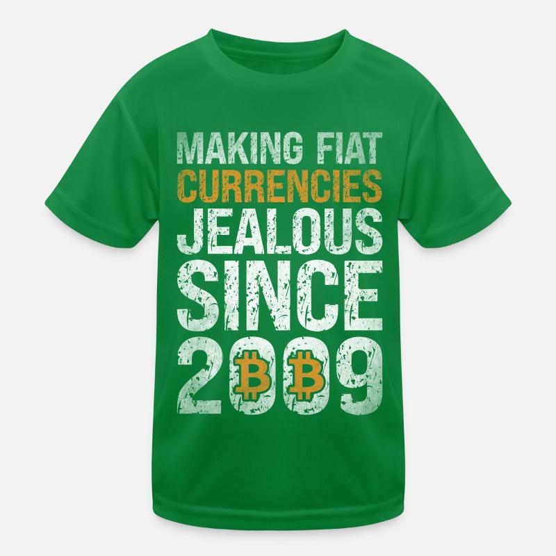 Bitcoin-Kryptowährungsgeld BTC-Kryptomünze Kinder Funktions-T-Shirt