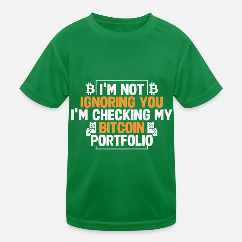 Bitcoin Cryptocurrency Money BTC Crypto Coin Kids Functional T-Shirt