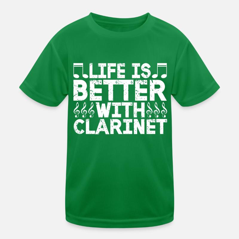 Clarinettiste Clarinette Jouant de la basse T-shirt sport Enfant