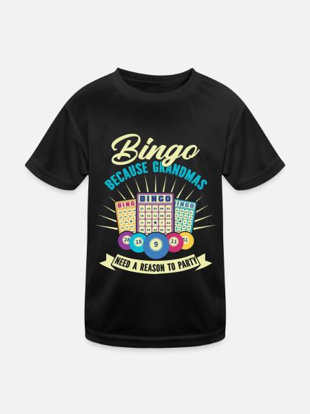 Joueur de bingo Gagnant de la loterie Bingo - T-shirt sport Enfant - noir - Devant