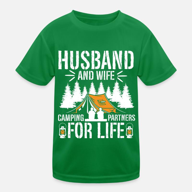 Ehemann Und Ehefrau Campingpartner Paar Matching Kinder Funktions-T-Shirt