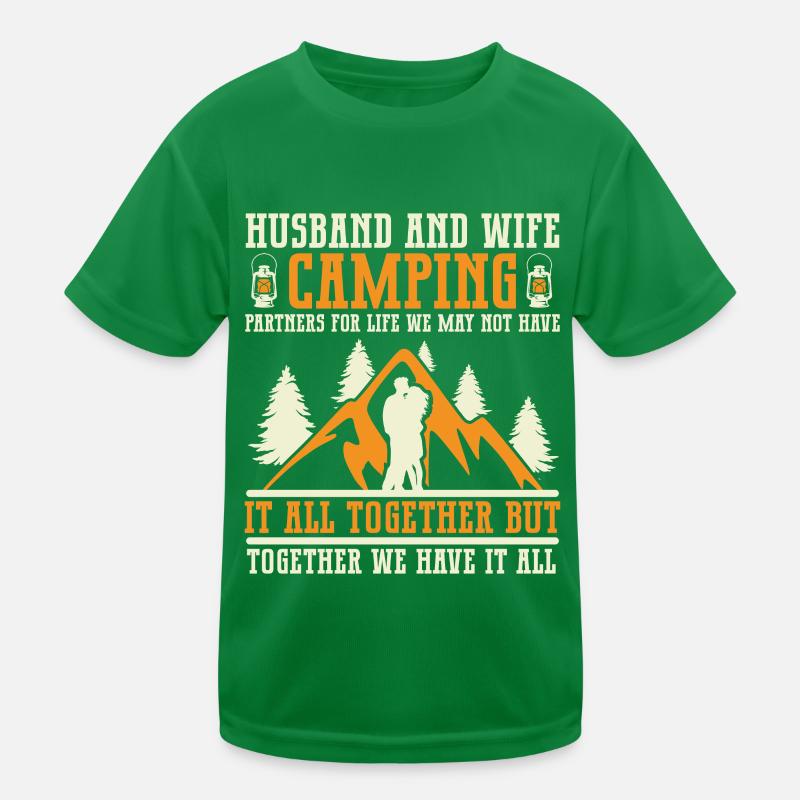 Ehemann Und Ehefrau Campingpartner Paar Matching Kinder Funktions-T-Shirt