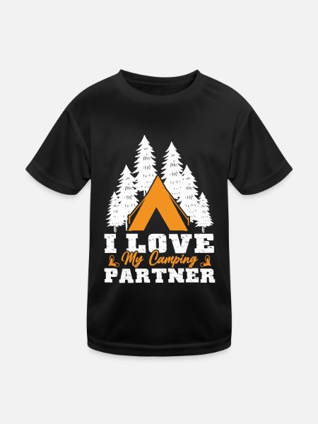 Husband And Wife Camping Partner Couple Matching - Kids Functional T-Shirt - black