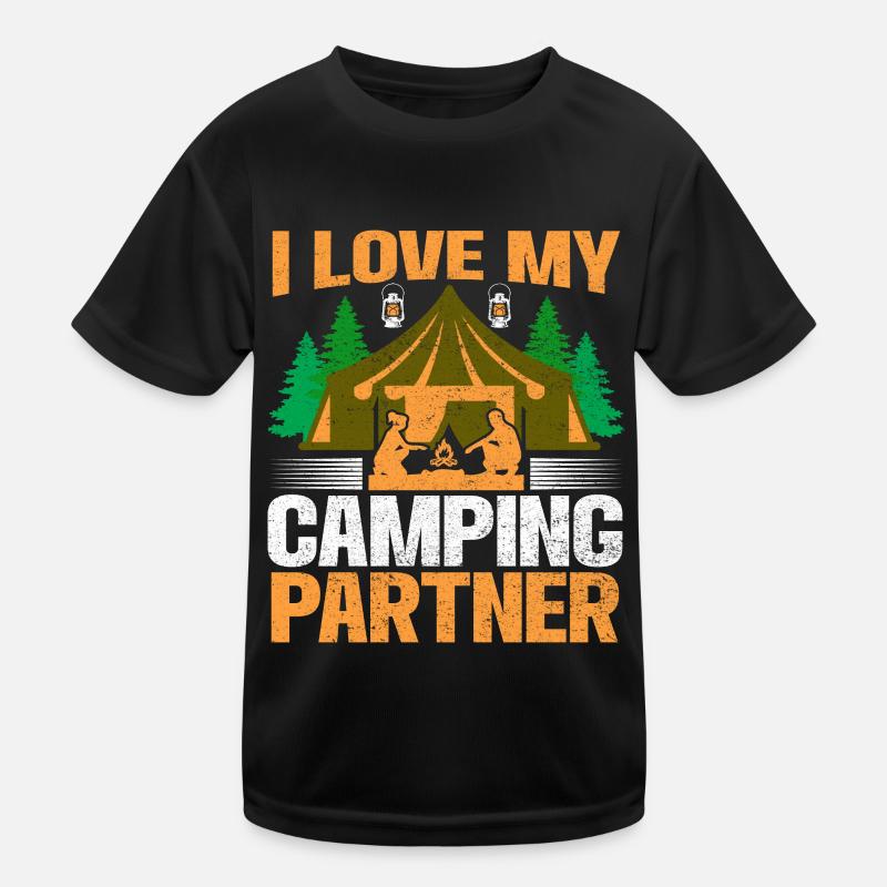Ehemann Und Ehefrau Campingpartner Paar Matching Kinder Funktions-T-Shirt