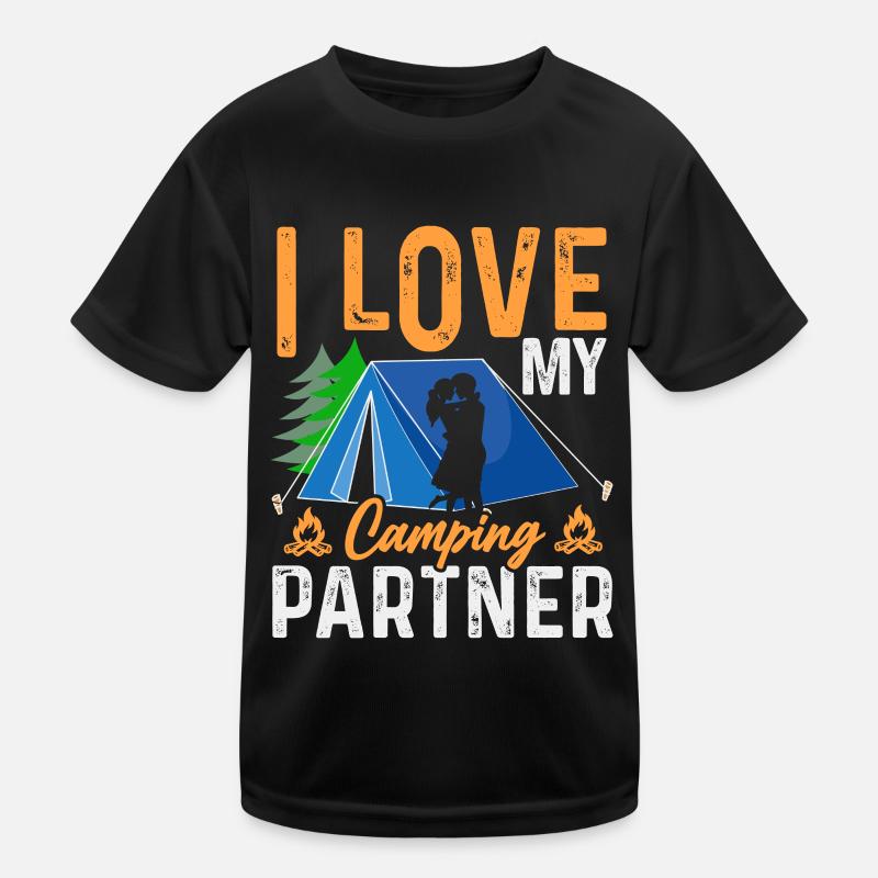 Ehemann Und Ehefrau Campingpartner Paar Matching Kinder Funktions-T-Shirt