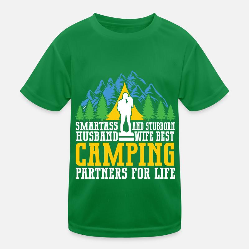 Ehemann Und Ehefrau Campingpartner Paar Matching Kinder Funktions-T-Shirt
