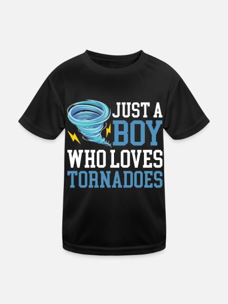 Drôle Tornade Hurricane Weather Chaser - T-shirt sport Enfant - noir - Devant