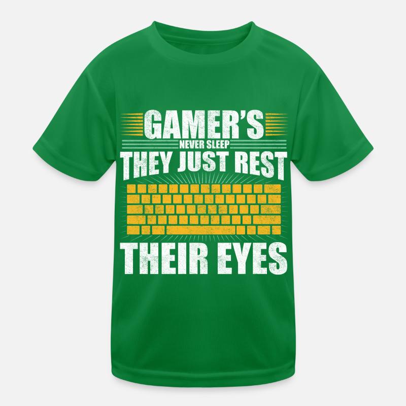 PC Joueur Vidéo Ordinateur Nerd Jeux WASD T-shirt sport Enfant