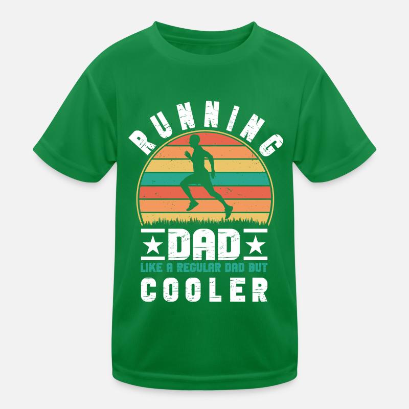 Running Dad Marathon Runner Coach Marathoner Kids Functional T-Shirt