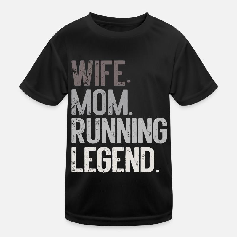 Running Mom Marathon Runner Jogging T-shirt sport Enfant