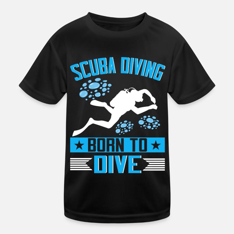Diving Diver Ocean Lovers Kids Functional T-Shirt