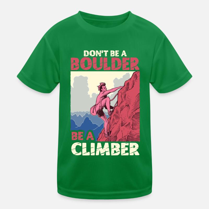 Klettern Mountain Boulder Climble Climber Kinder Funktions-T-Shirt