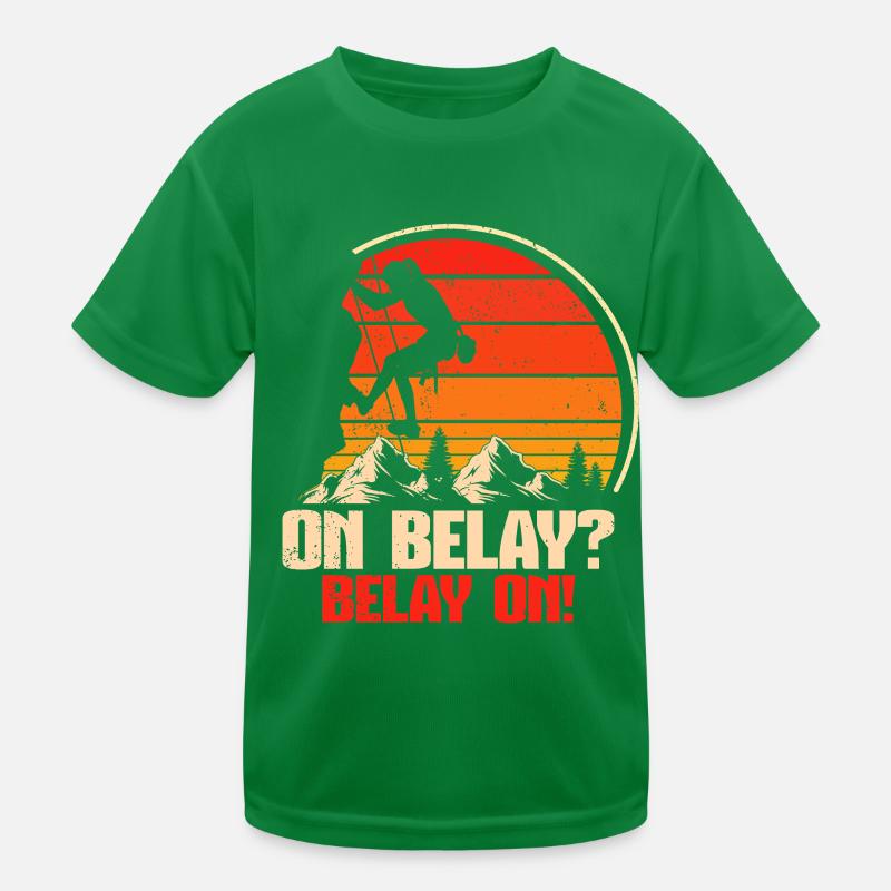 Klettern Mountain Boulder Climble Climber Kinder Funktions-T-Shirt