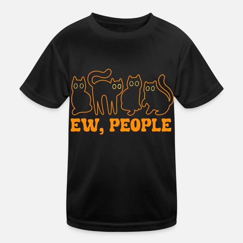 Ew Gens Chat Drôle Vintage Antisocial T-shirt sport Enfant