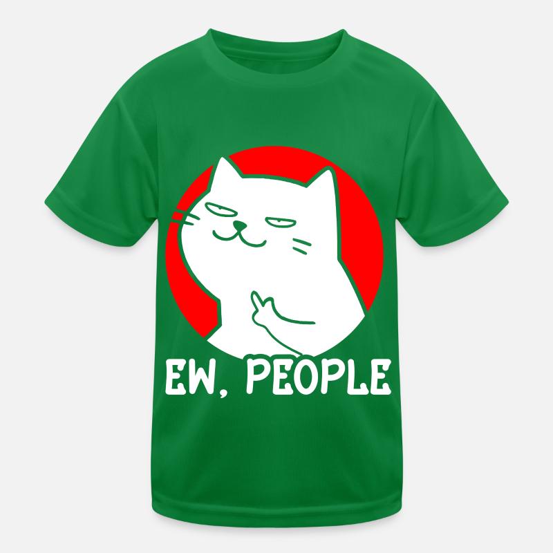 Ew Gens Chat Drôle Vintage Antisocial T-shirt sport Enfant