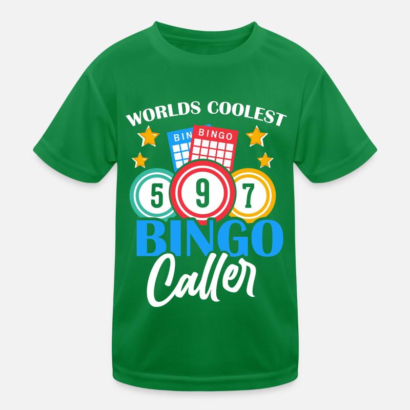 Bingo Caller Bingo Player Gambling Lottery Kids Functional T-Shirt