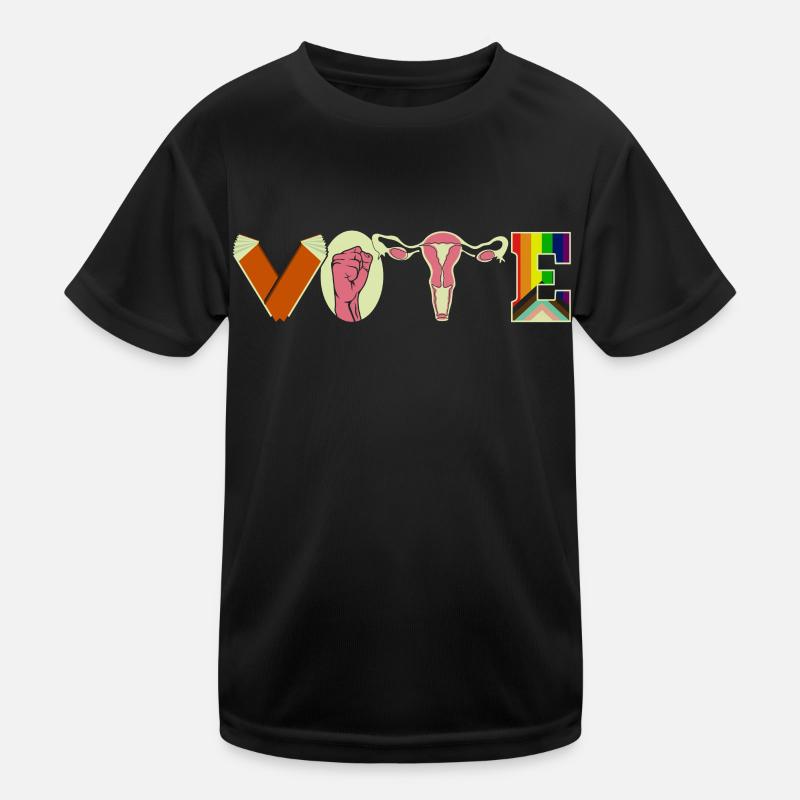 Voting Books Faustier Ovaries Lgtbq Kids Functional T-Shirt