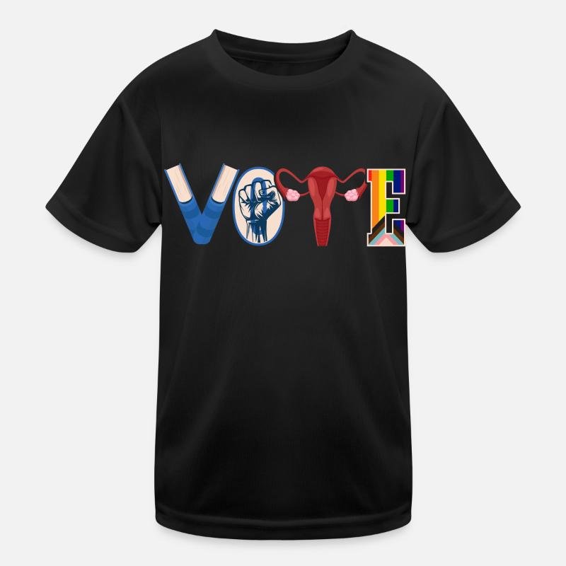 Abstimmungsbücher Faustier Eierstöcke Lgtbq Kinder Funktions-T-Shirt