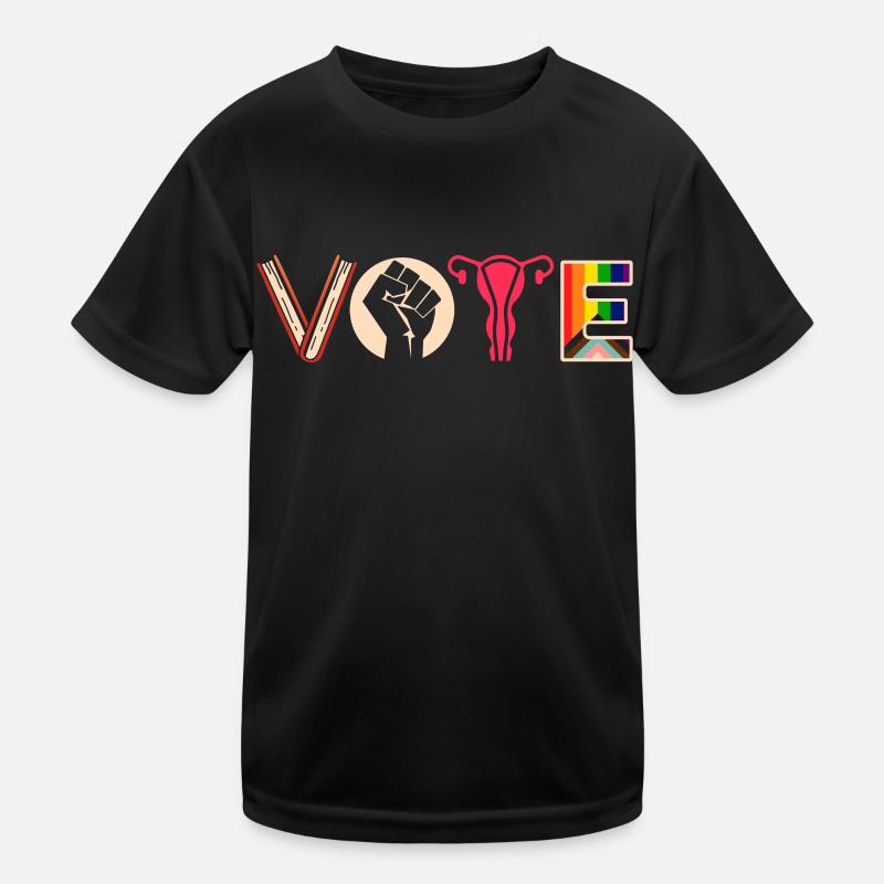 Voting Books Faustier Ovaries Lgtbq Kids Functional T-Shirt