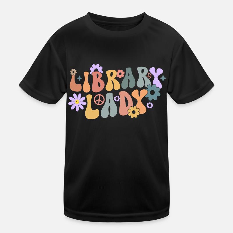 Groovy Reading Librarian Funny Library Kids Functional T-Shirt