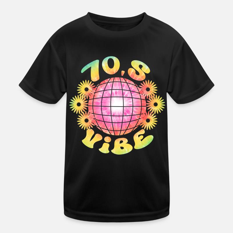 Disco Groovy Hippie 70s 80s Vintage Seventies Kids Functional T-Shirt