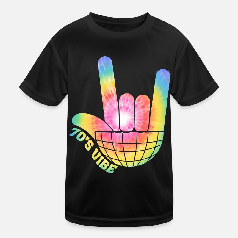 Disco Groovy Hippie 70s 80s Vintage Seventies Kids Functional T-Shirt