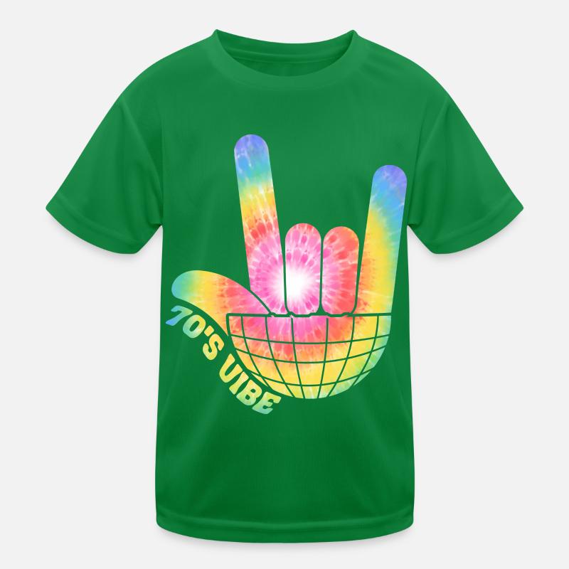 Disco Groovy Hippie 70s 80er Vintage Siebziger Kinder Funktions-T-Shirt