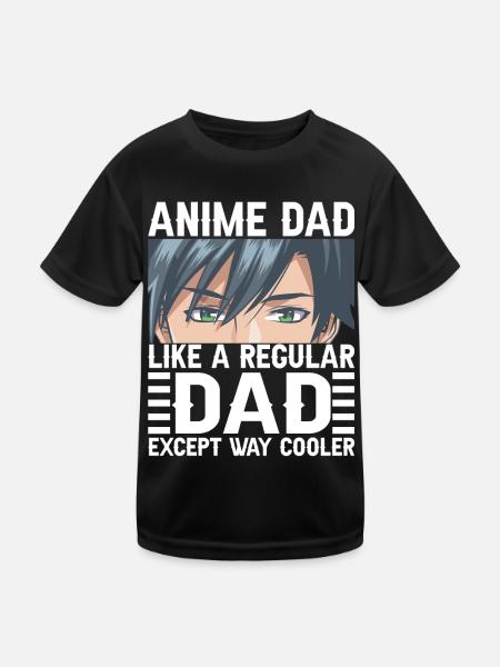 Papa Anime Comme Un Papa Ordinaire Otaku Manga Japonais - T-shirt sport Enfant - noir - Devant