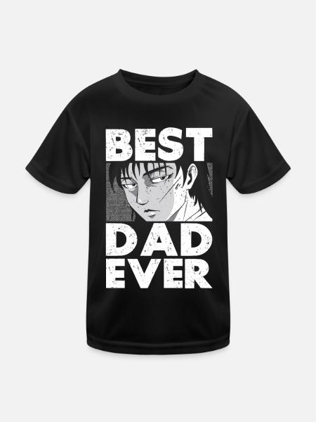 Papa Anime Comme Un Papa Ordinaire Otaku Manga Japonais - T-shirt sport Enfant - noir - Devant
