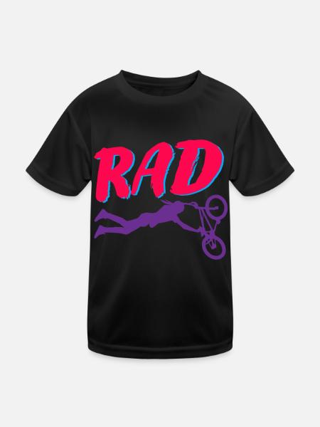 BMX Rider Fille Vélo Vélo Stunt Racing Enfants - T-shirt sport Enfant - noir - Devant