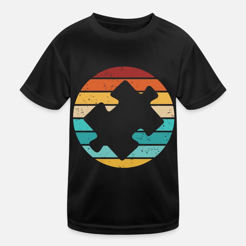 Jigsaw Puzzle Piece Puzzle Lover Kids Functional T-Shirt