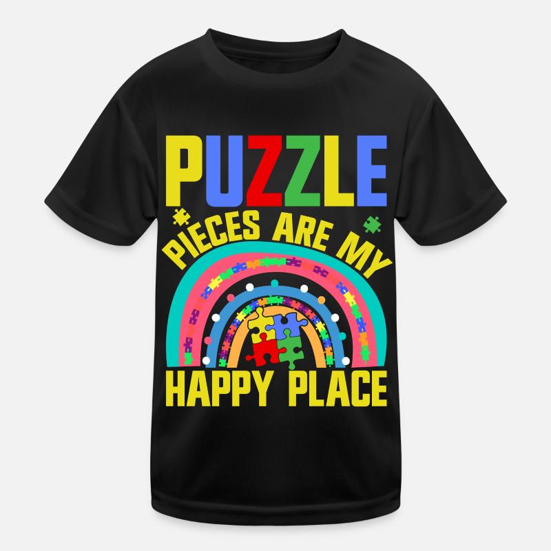 Jigsaw Puzzle Piece Puzzle Lover Kids Functional T-Shirt