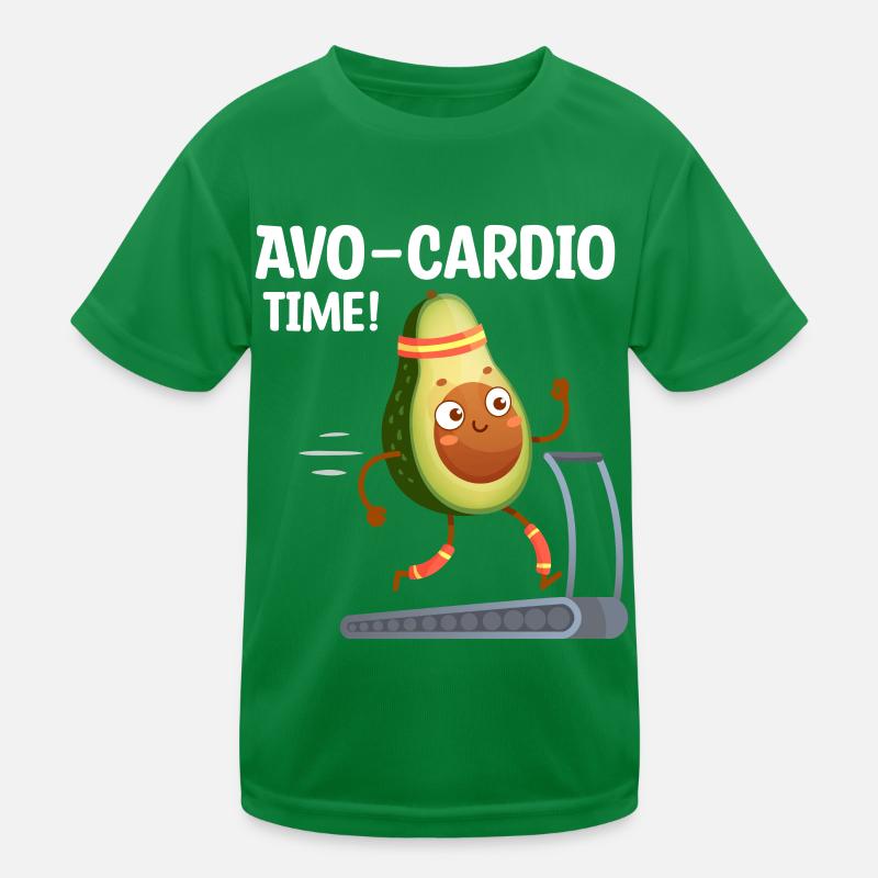Avo-Cardio Funny Pun Workout Avocado Kids Functional T-Shirt