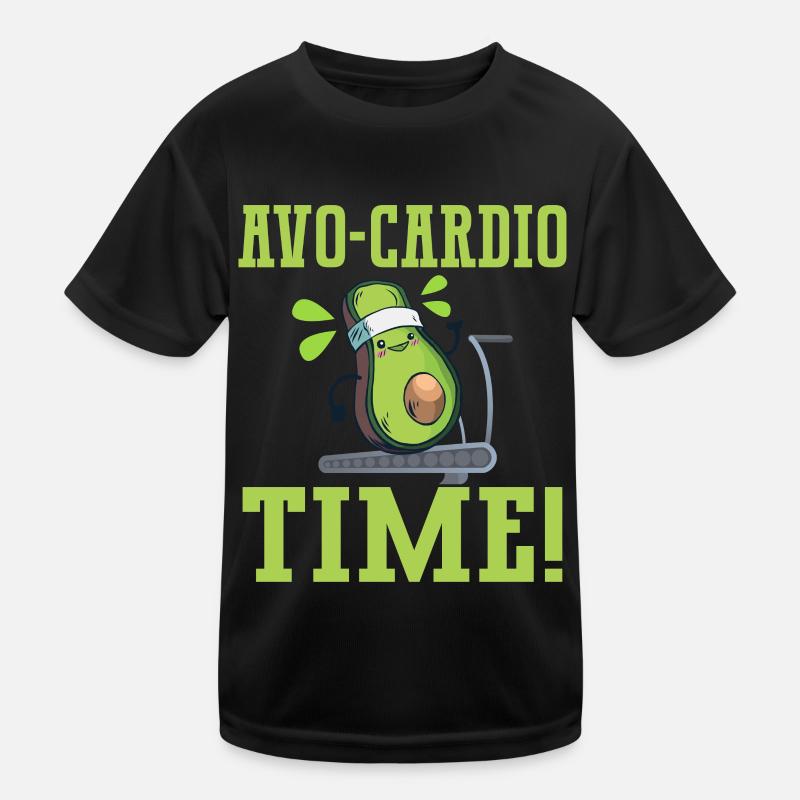 Avo-Cardio Funny Pun Workout Avocado Kids Functional T-Shirt