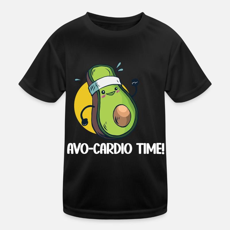 Avo-Cardio Lustiges Wortspiel Training Avocado Kinder Funktions-T-Shirt