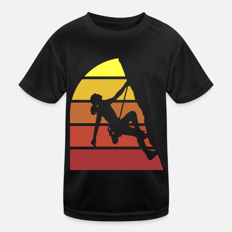 Klettern Mountain Boulder Climble Kletterer Kinder Funktions-T-Shirt