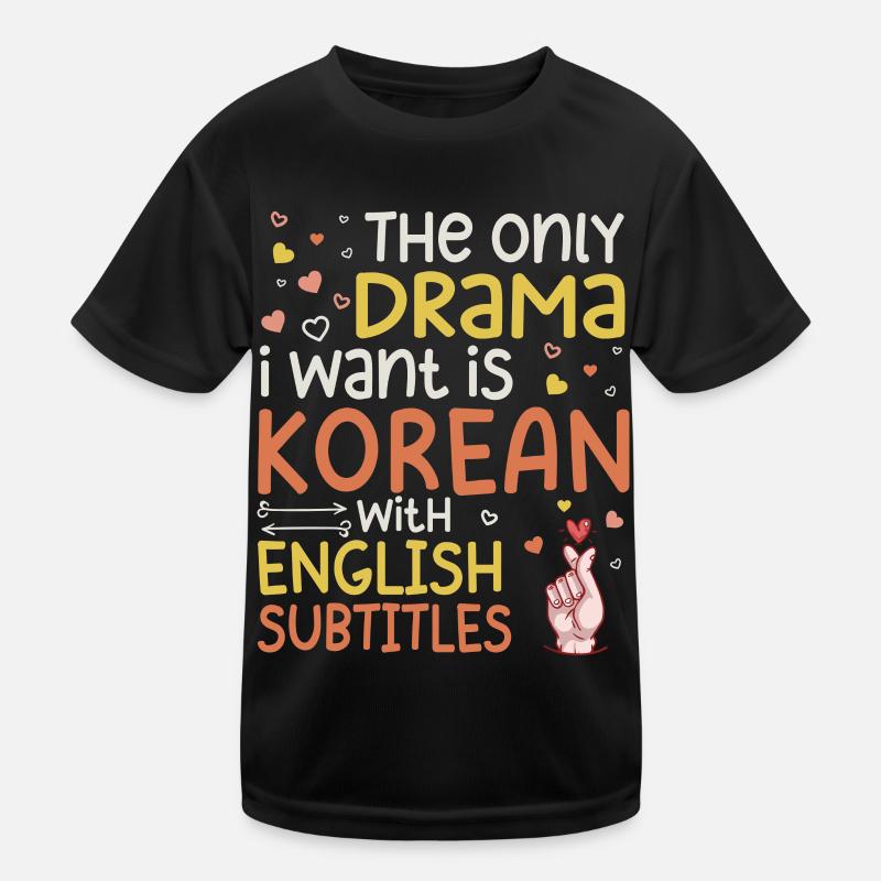 Drame coréen Merch K-Drama Lover Fan T-shirt sport Enfant