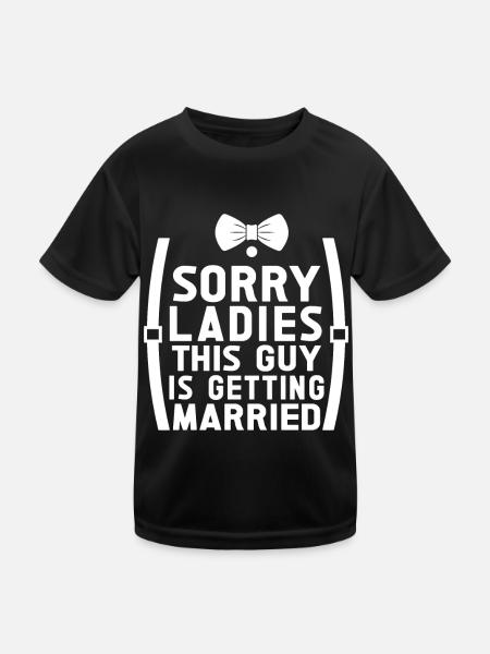 Enterrement de vie de garçon marié - T-shirt sport Enfant - noir - Devant