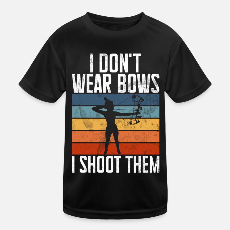 Archery Bowhunter Shooting Girls Arrow Hunting Kids Functional T-Shirt