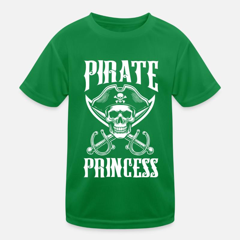 Pirate Princesse Pirate Crâne Croix Os T-shirt sport Enfant