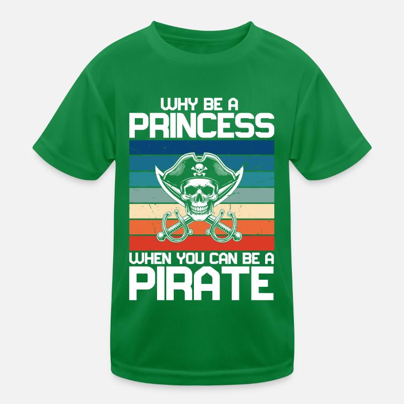 Pirate Princesse Pirate Crâne Croix Os T-shirt sport Enfant