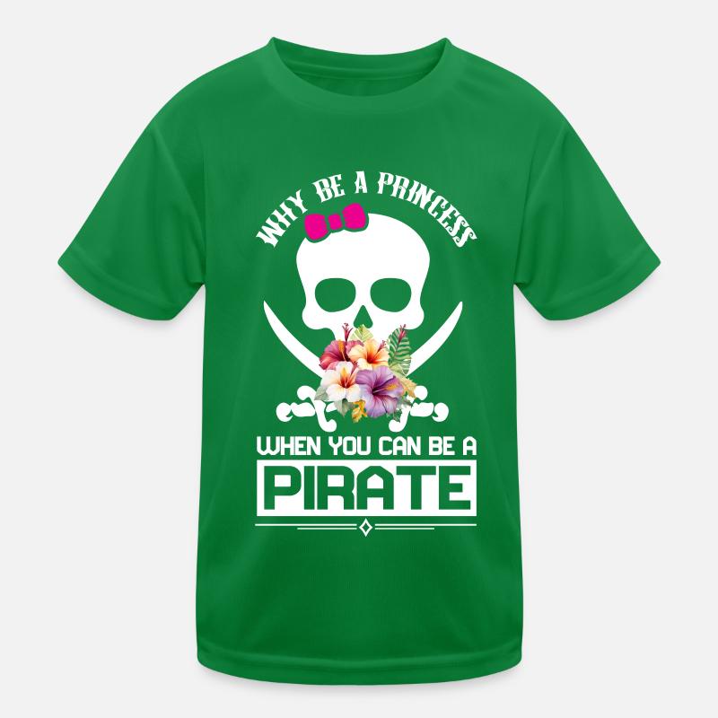 Pirate Princesse Pirate Crâne Croix Os T-shirt sport Enfant
