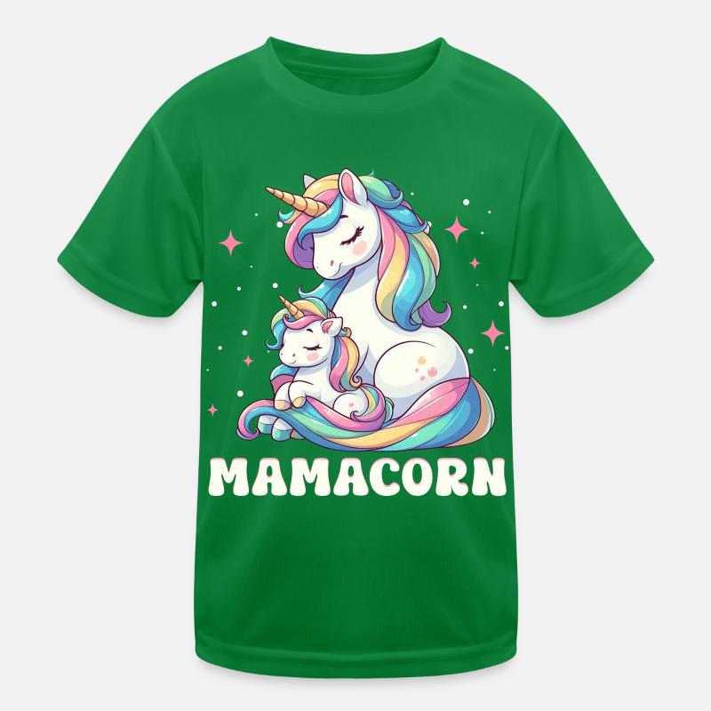 Mamacorn Einhornkostüm Lustige Mutter Mama Kinder Funktions-T-Shirt