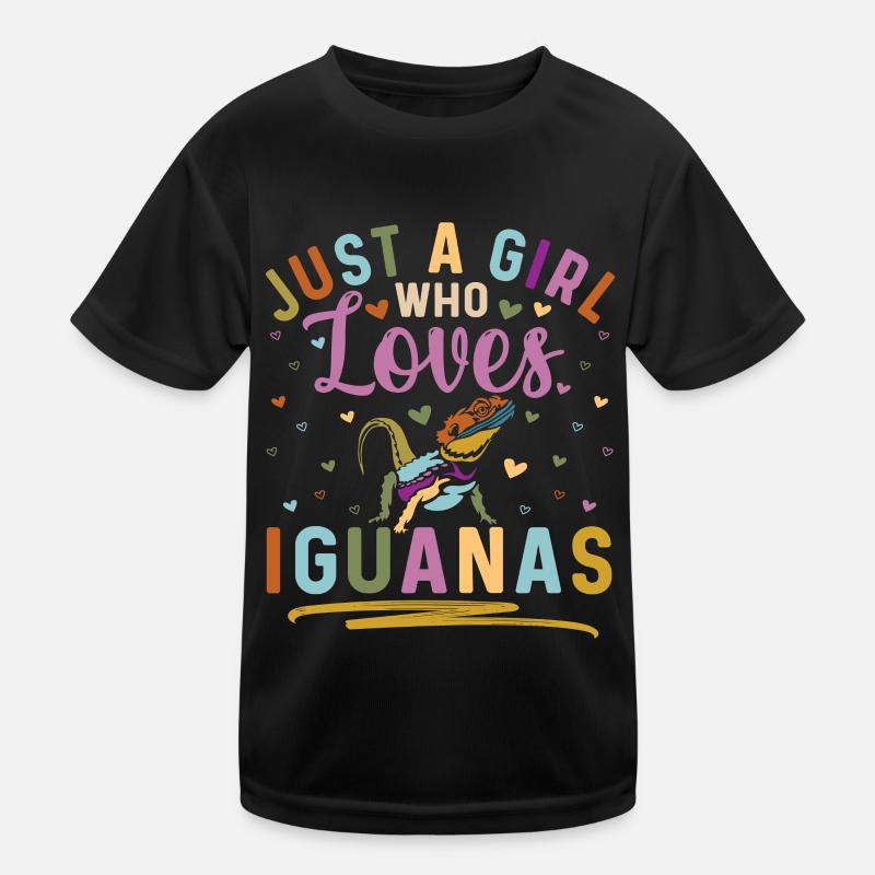 Iguanian Reptile Lover Herpetologist Kids Functional T-Shirt