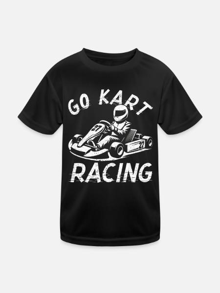 Go Kart Racing Kart Driver Enthusiast Kartier - T-shirt sport Enfant - noir - Devant