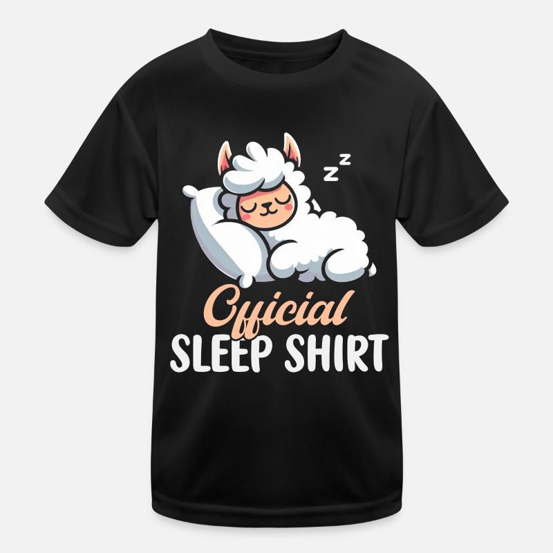 Offizielles Schlafhaus Lama PJ Sleeping Nickering Kinder Funktions-T-Shirt