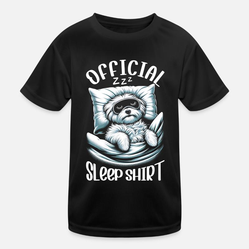Offizieller Schlafhirt Maltesischer Hund PJ Kinder Funktions-T-Shirt