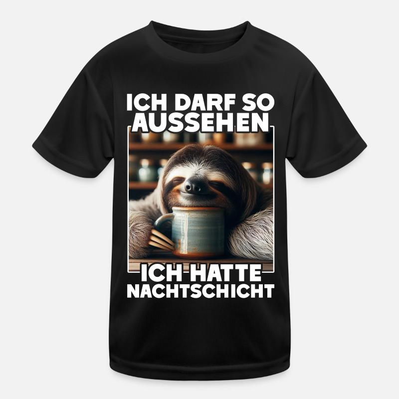 Ich Darf So Aussehen Ich Hatte Nachtschicht Kinder Funktions-T-Shirt