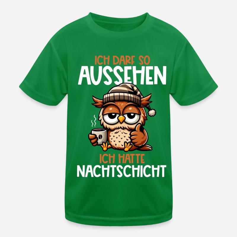 I'm allowed to look like I had night shift owl Kids Functional T-Shirt